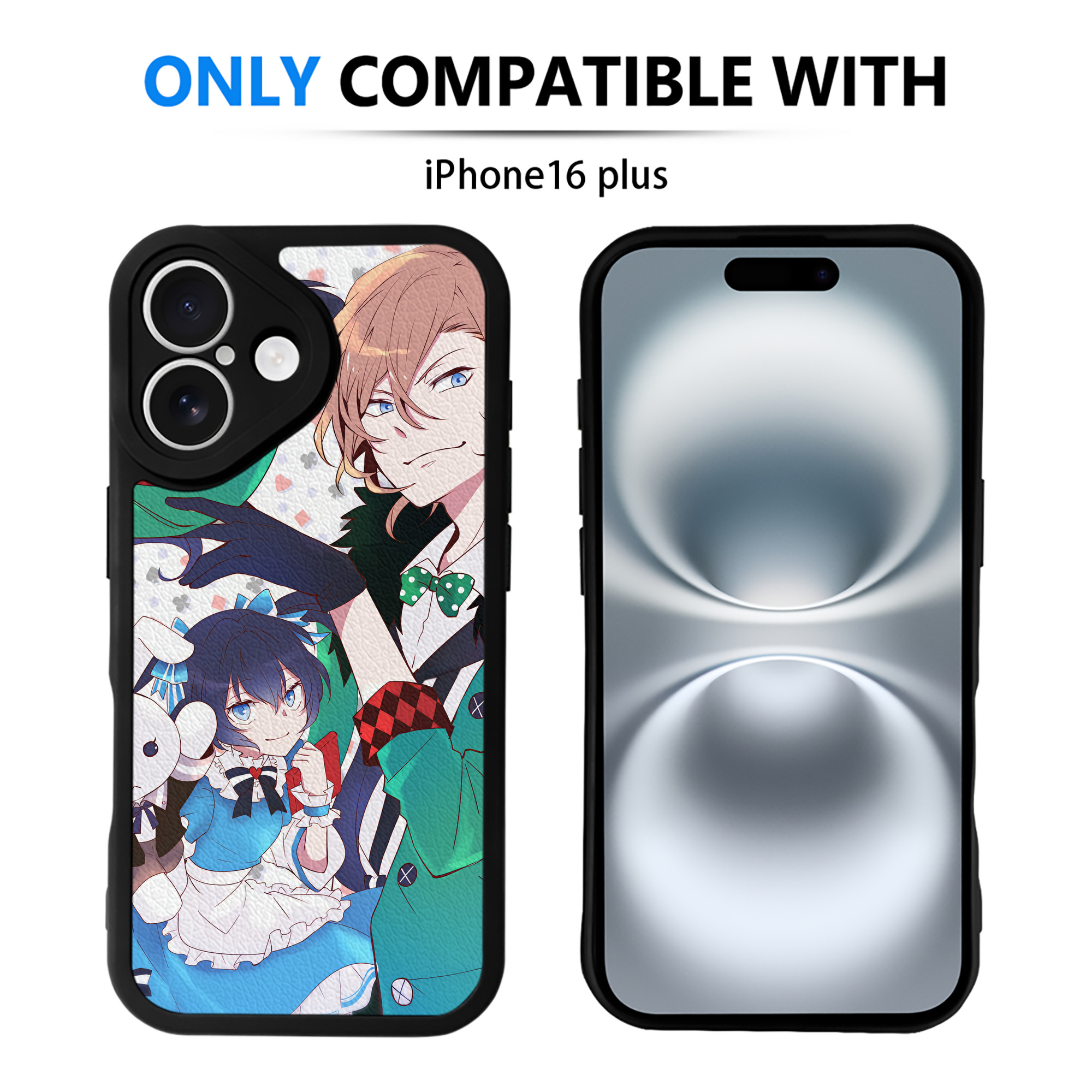 （画像用） 文豪ストレイドッグス Bungo Stray Dogs 【iPhone 16シリーズ対応】シリコンスマホケース（レザー調） 材質：シリコン